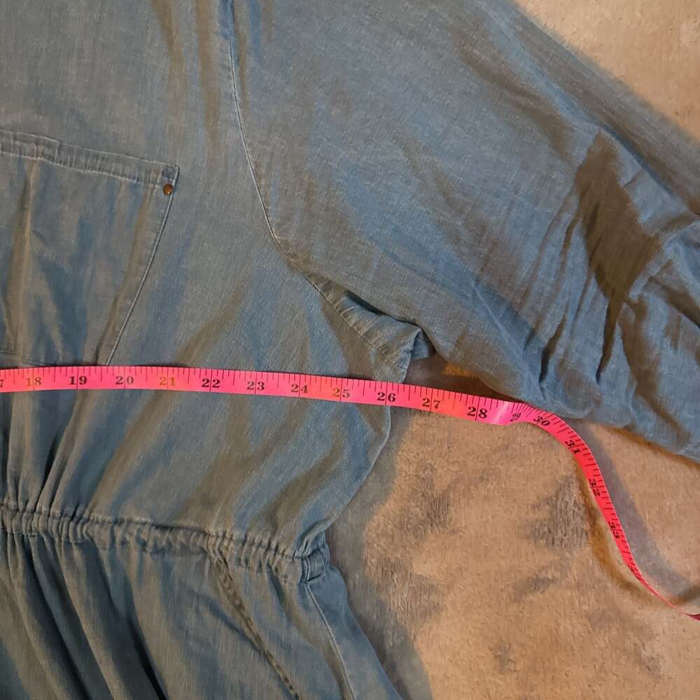 Torrid Chambray Split Neck Zip Front Mini Shirt D… - image 6